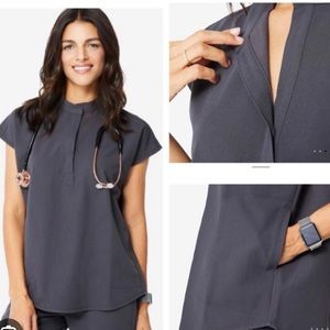 Rafaela over sized charcoal figs scrub top! In charcoal grey!